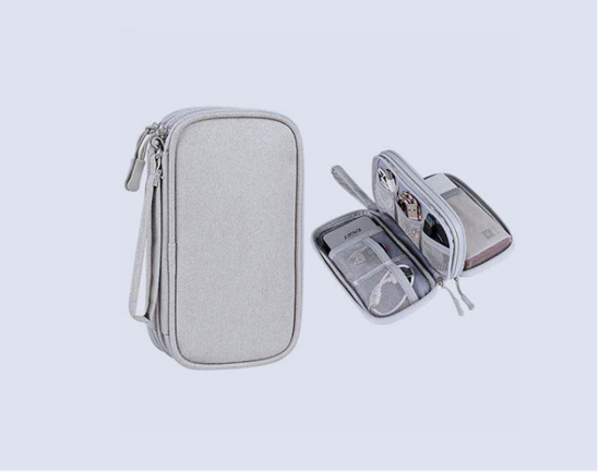 Double Layer Travel Gadget Organizer Pouch