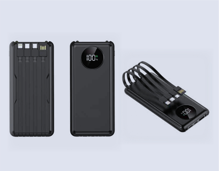 Quickpower 10000mAh - Super Quick Charge QC3.0- PD22.5W 4 x Built in Cable