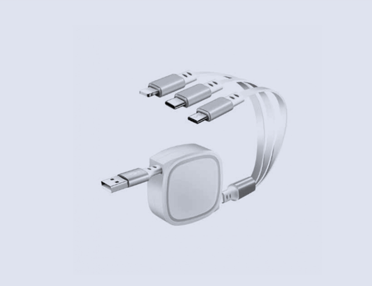 Multicable - 3 In 1 Retractable - 2.4A Fast Charge