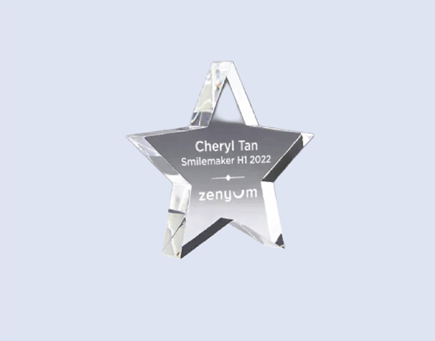 DS-A-94 Petit Acrylic Star 4 x 4" 100 x 100mm