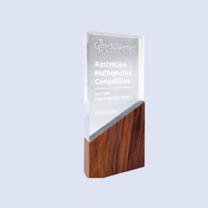 DS-MA-40 Acrylic Award with Wood 8" / 200mm