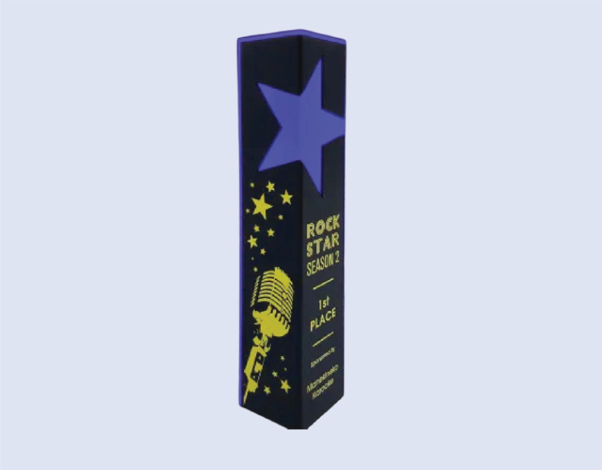 DS-A-33 Illuma Acrylic Star Award 10" / 255mm - Colour options