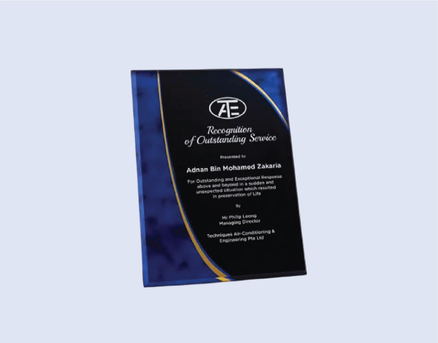DS-PA-11 Acrylic Plaque 6" x 8" 150 x 200mm