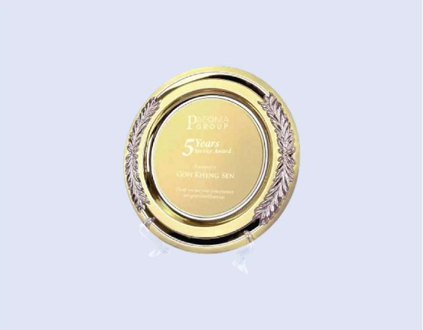 DS-PT-07 Metal Tray Plaque 8.75"/ 225mm