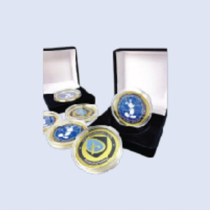 DS-RC-11_BL Medallian Coin in Velvet Box 90mm - Various Options