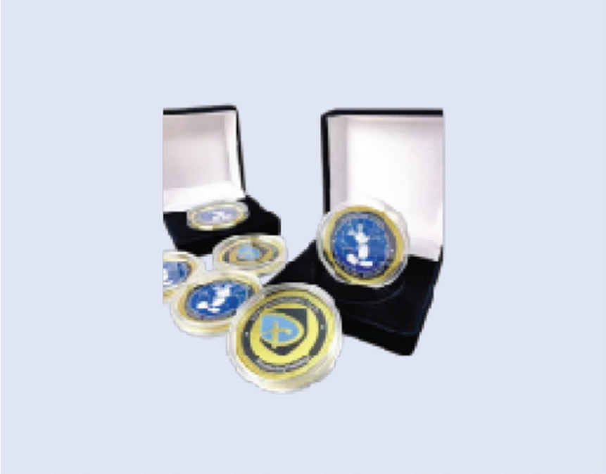 DS-RC-11_BL Medallian Coin in Velvet Box 90mm - Various Options