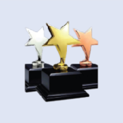 DS-RS-03 Metal Star Trophy 7" / 180mm - Colour Options