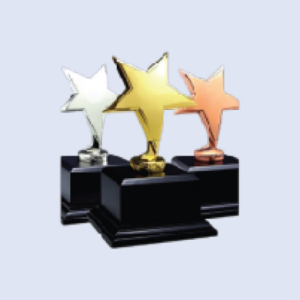 DS-RS-03 Metal Star Trophy 7" / 180mm - Colour Options