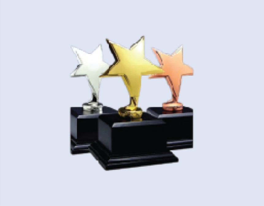 DS-RS-03 Metal Star Trophy 7" / 180mm - Colour Options