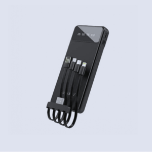 Powerline 10000mAh Powerbank with 4 Detachable Built in Cable