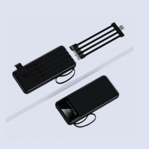 Powerline 10000mAh Powerbank with 4 Detachable Built in Cable & Mobile Stand