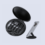 Multicable 5 in 1 3A Fast Charge USB Cable with Sim Card Storage & Handphone Stand